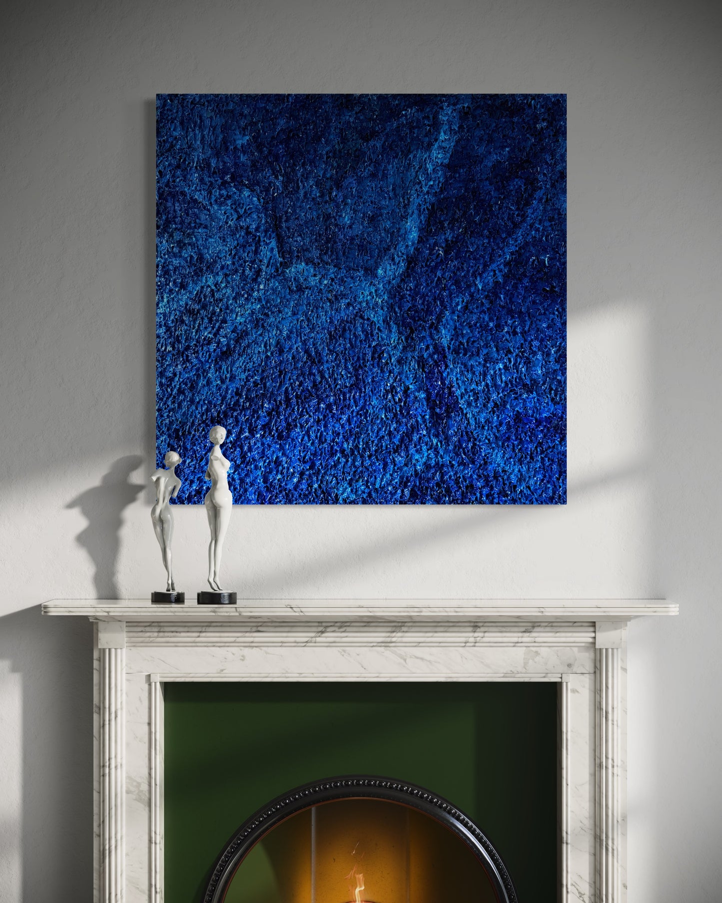 Blue Ocean series “Line” - eļļas glezna, 100x100cm