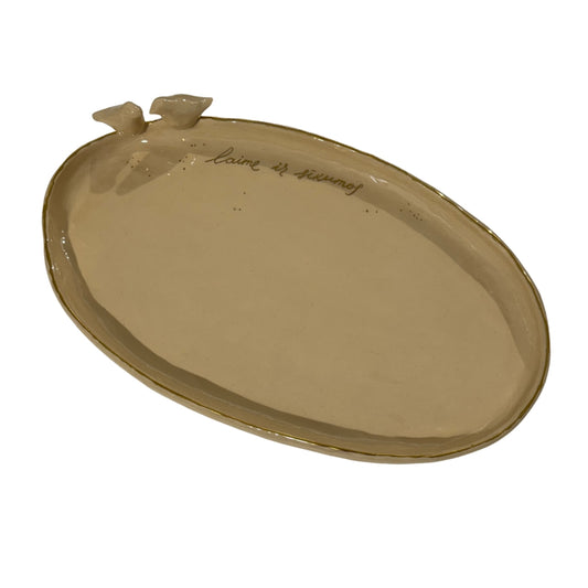 Keramikas šķīvis - Laime ir sīkumos, 31cm
