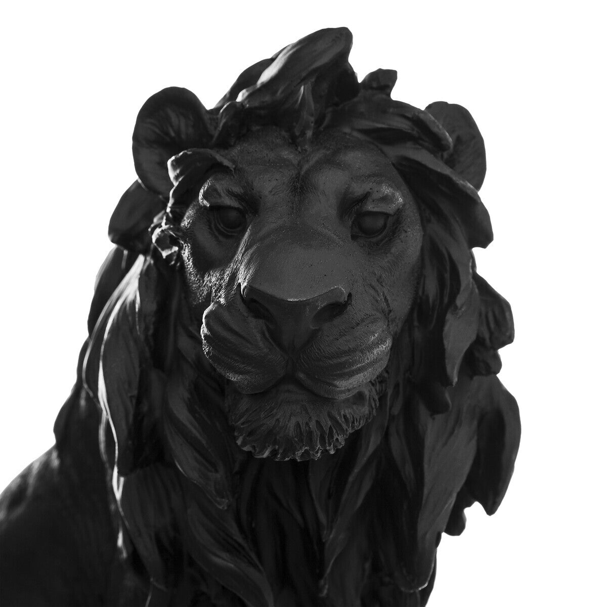 Interior decor - lion, black, H31cm