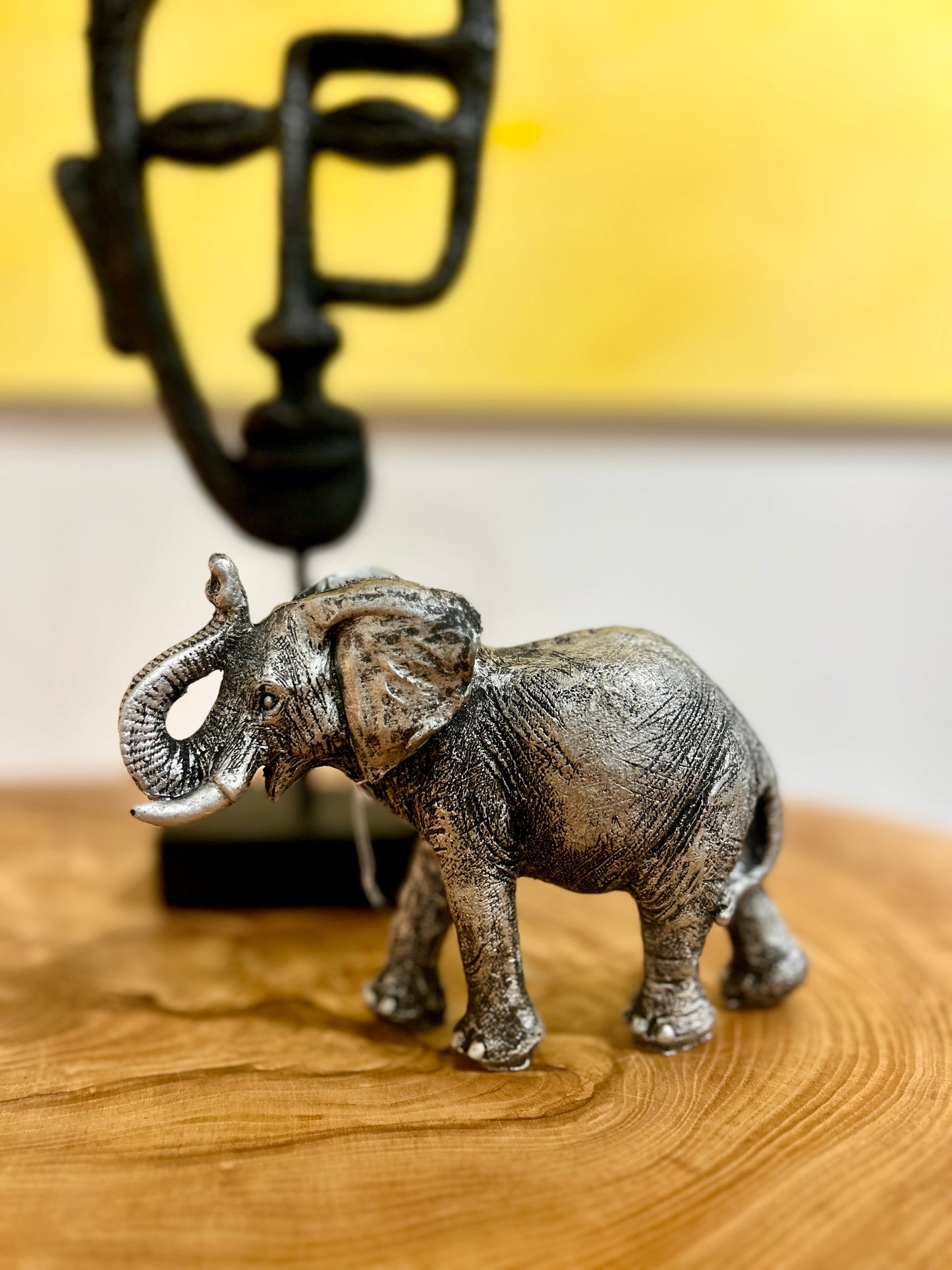  Interior decor - silver elephant, H12cm