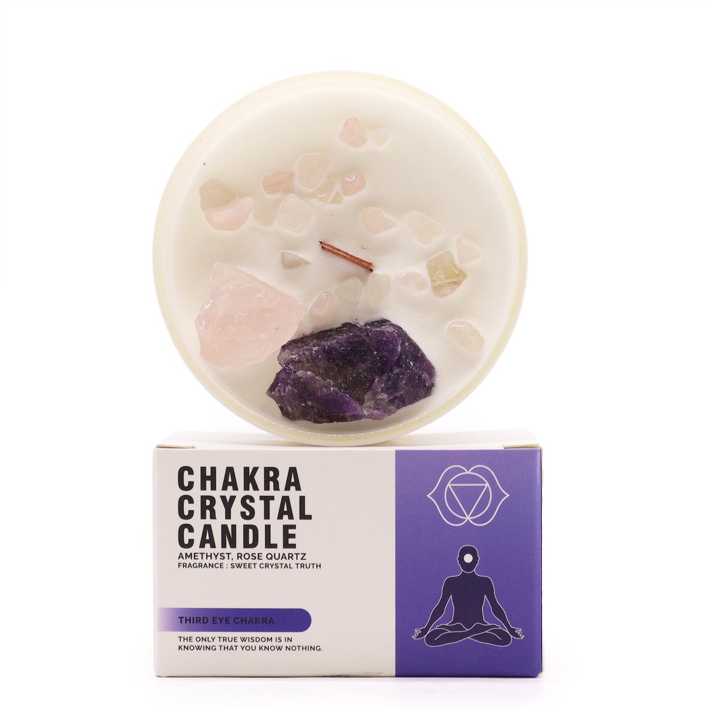 Chakra Crystal Candle - Third Eye Chakra