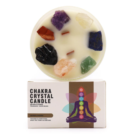  7 Chakra Candle with Crystals