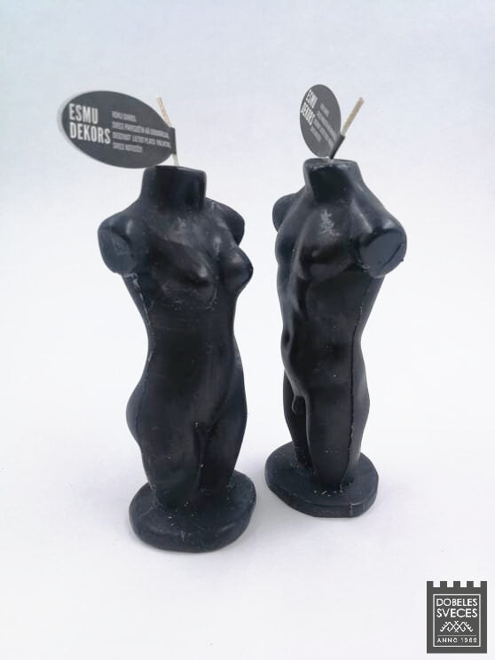 Figure candle "IEVA" in black color