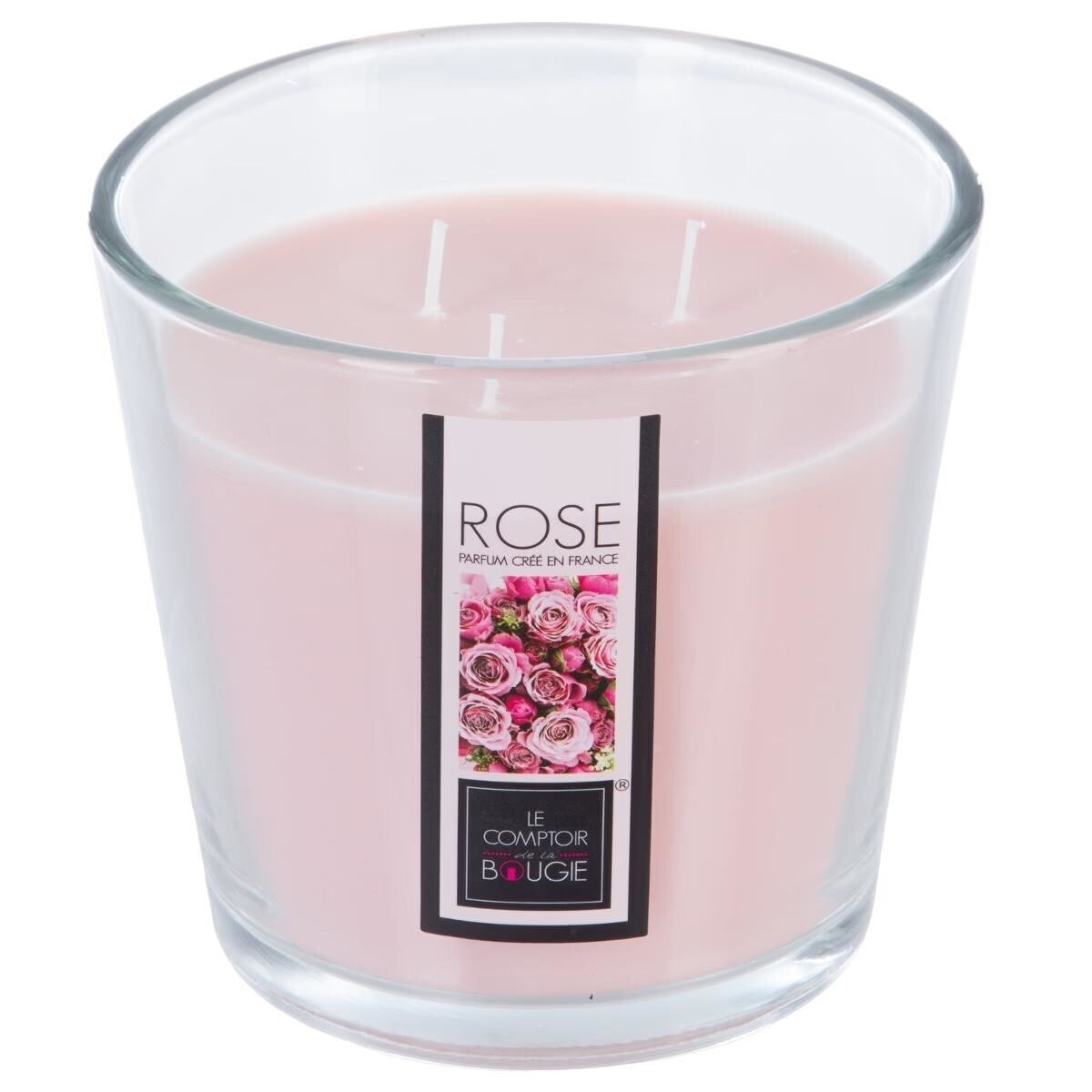 Scented candle with rose aroma, 500g