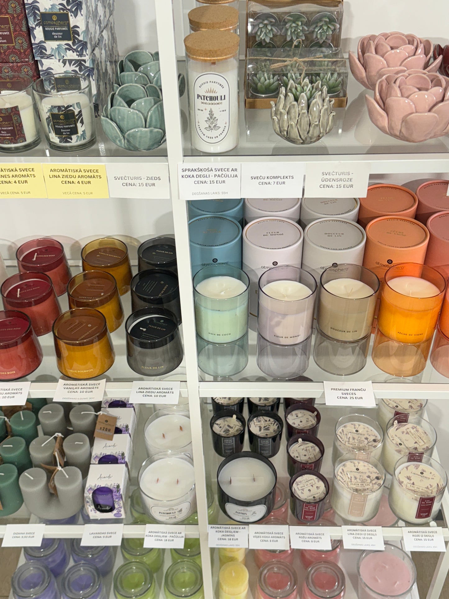 Collection of premium scented candles, 5 types