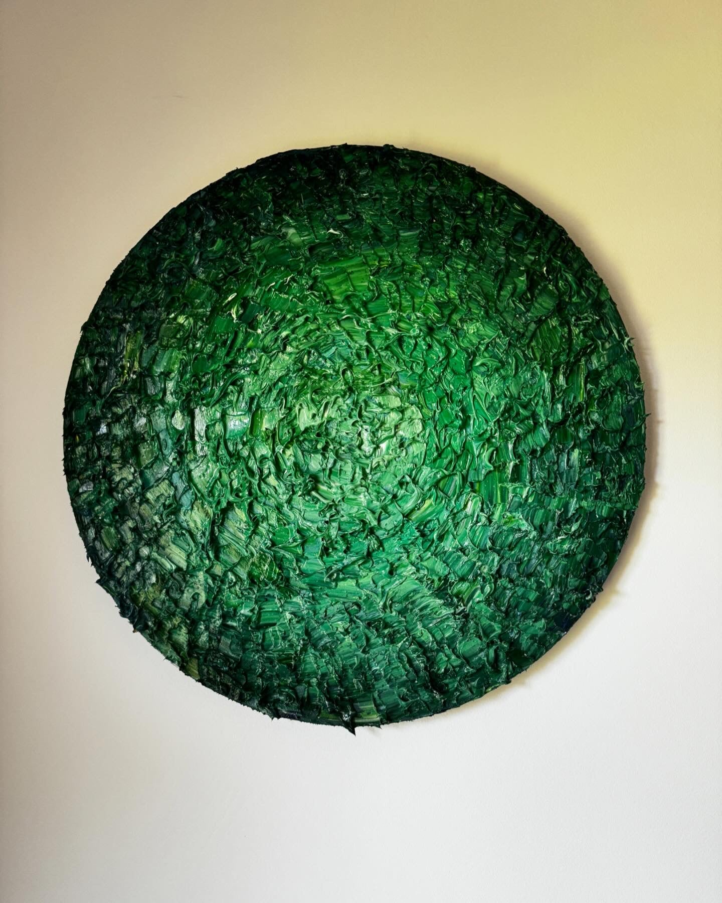 Pine Green series "Circle of life" - oil painting, 50x50cm