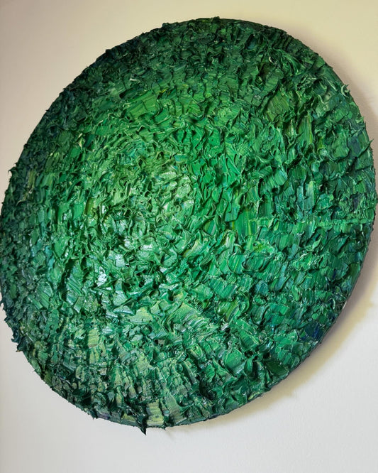Pine Green series “Circle of life” - eļļas glezna, 30x30cm
