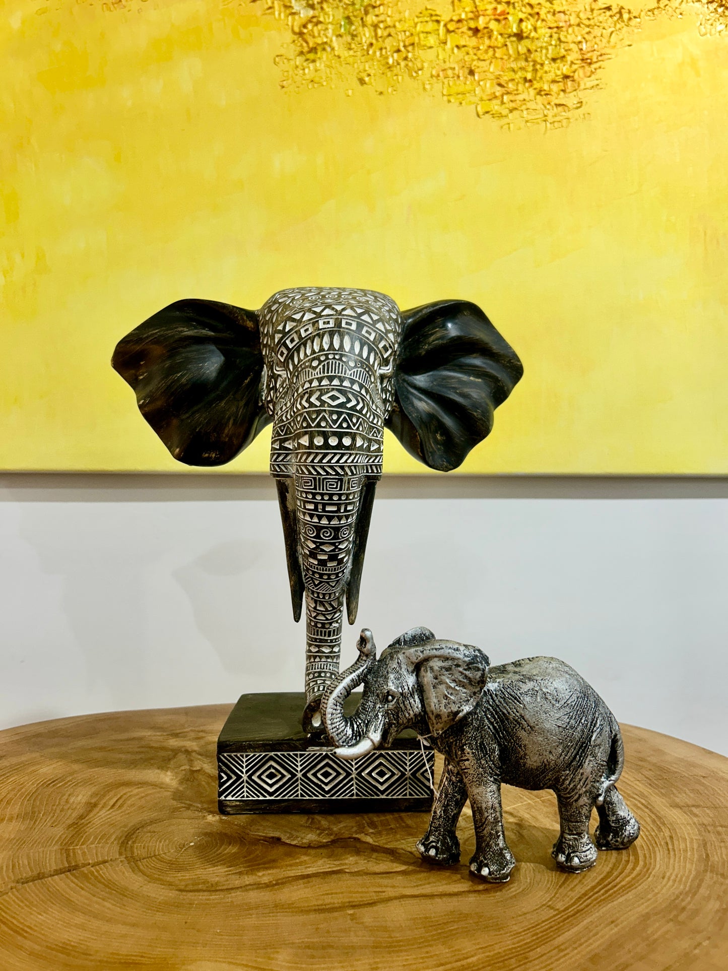  Interior decor - silver elephant, H12cm