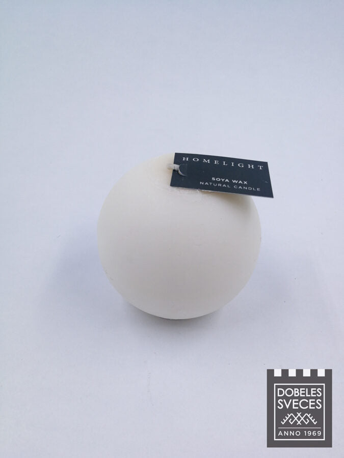 "HOMELIGHT" series ECO SOY WAX candle - ball, white