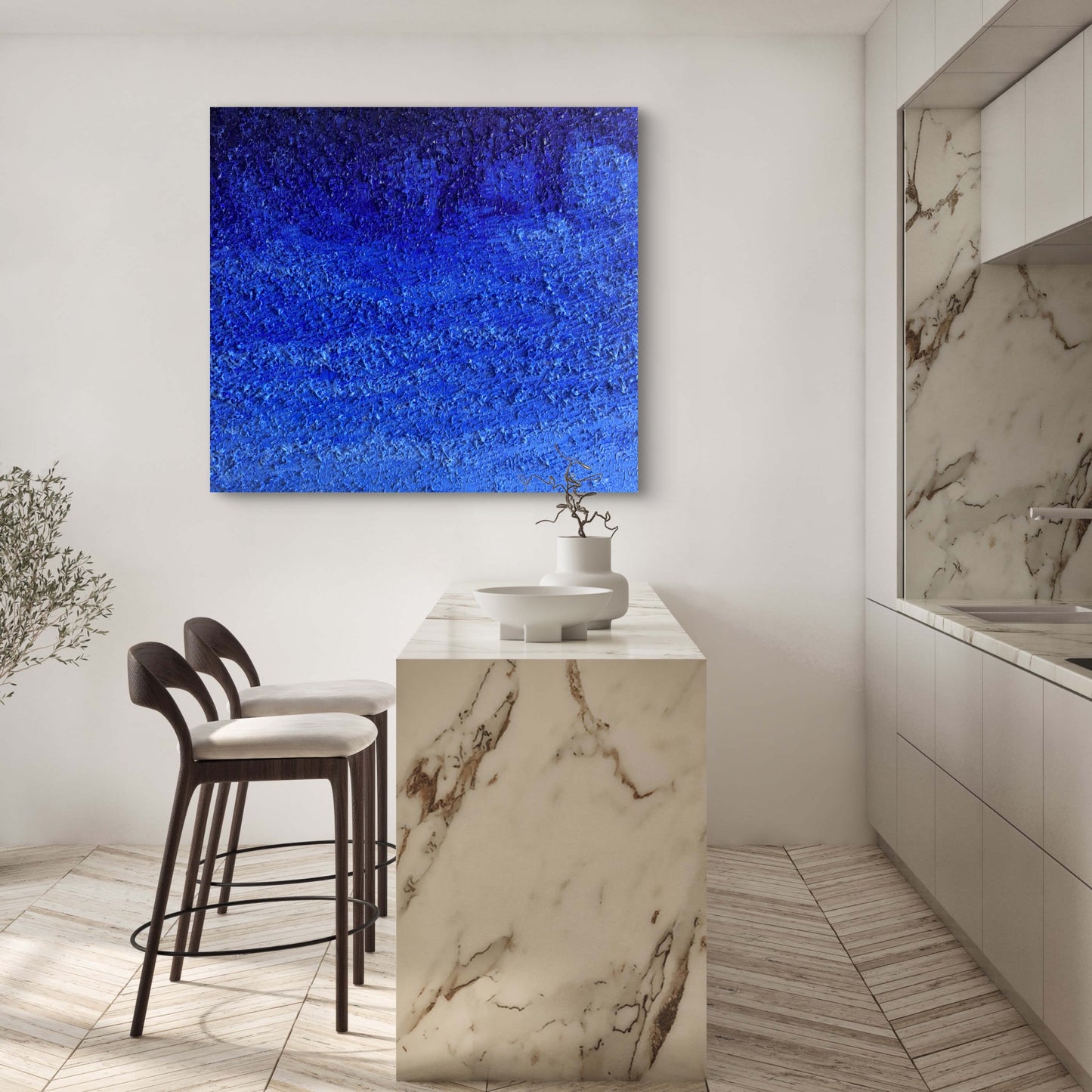 “Blue Ocean - Wave” - eļļas glezna, 90x100cm