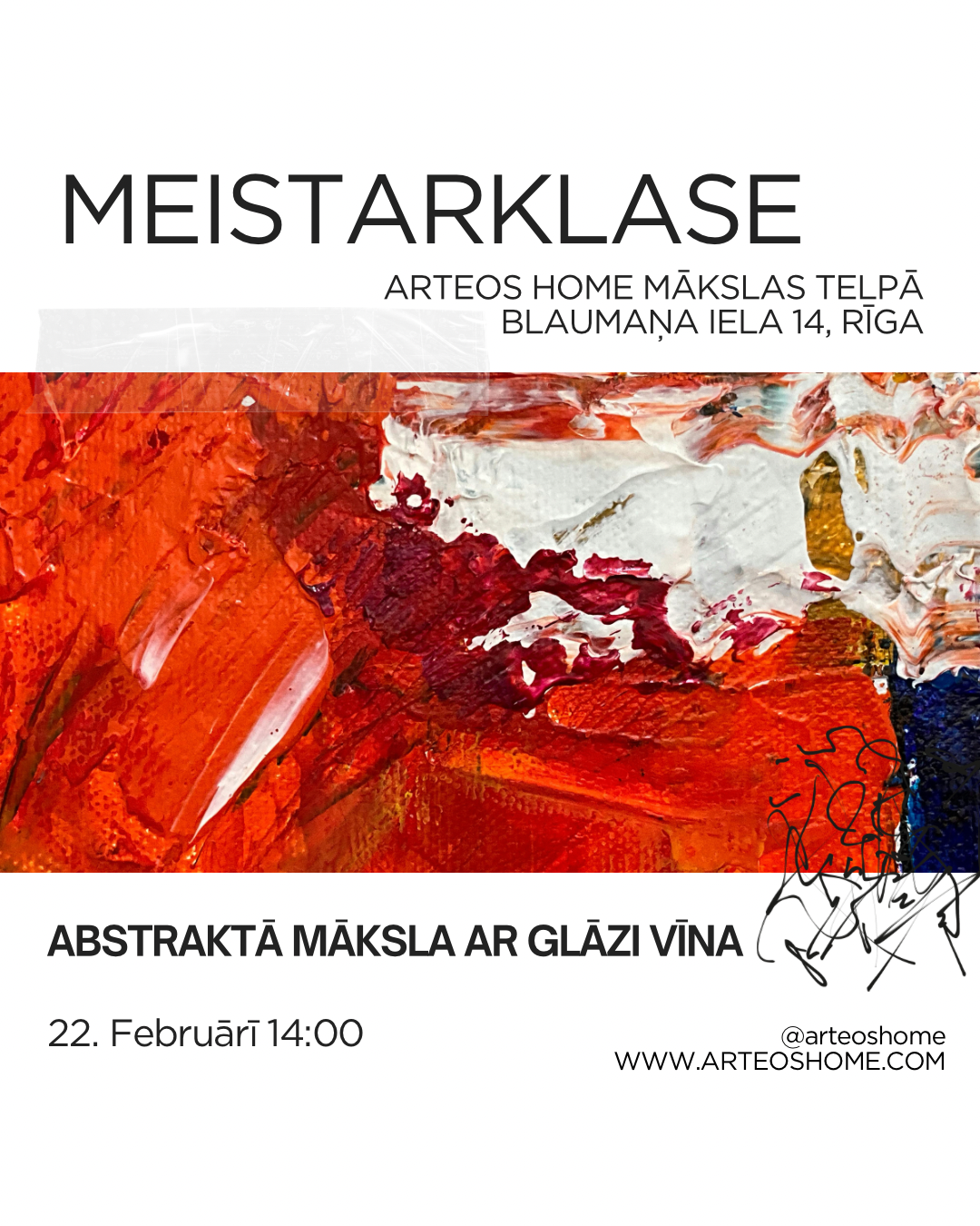 Abstraktās mākslas meistarklase 22.02. - 14:00