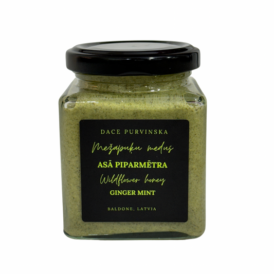 Mežapuķu medus - Asā piparmētra ar ingveru, 250g