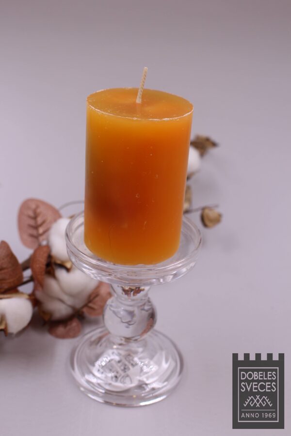 Cylinder candle "Amber" H9cm