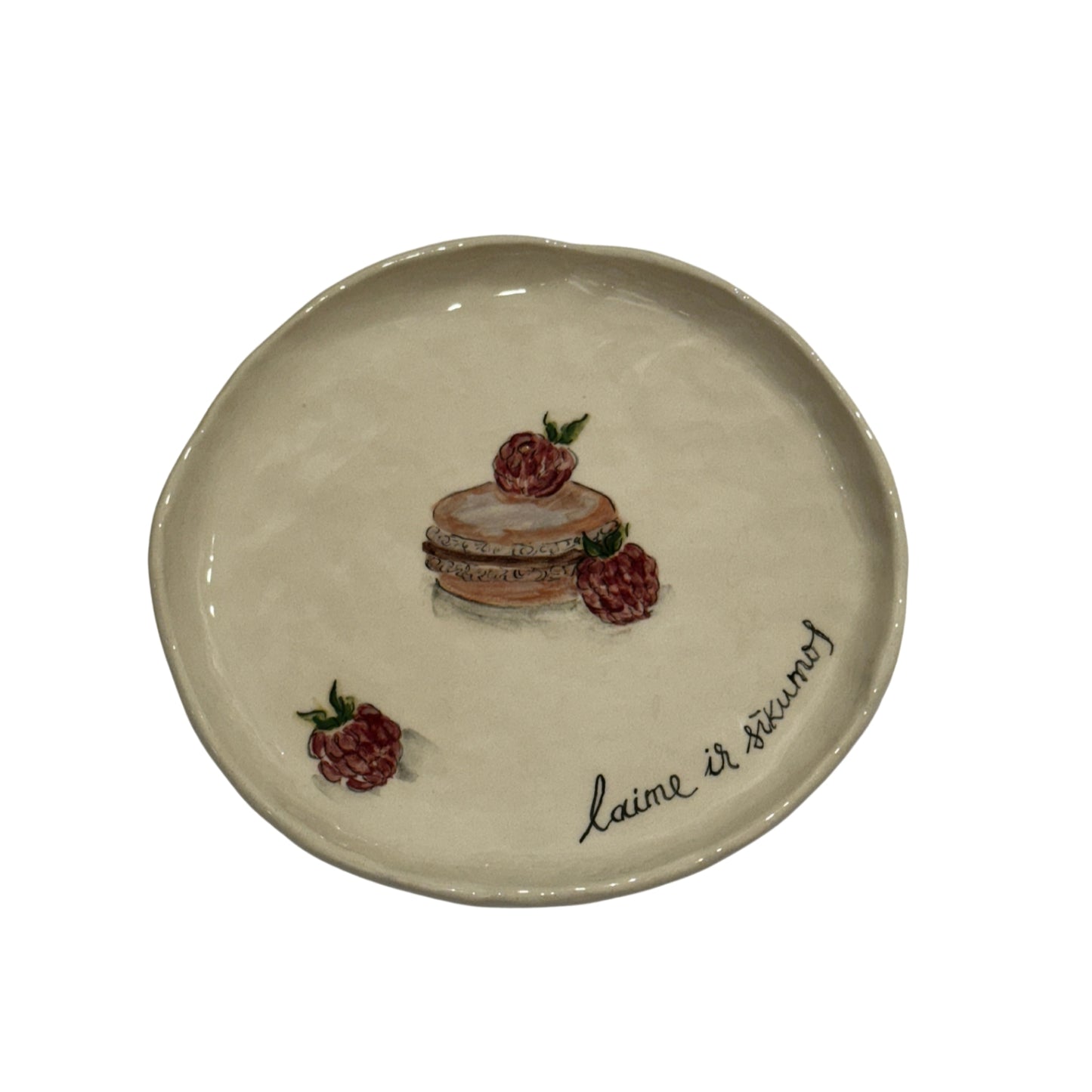 Collection of plates with macarons, 6 types, D18cm