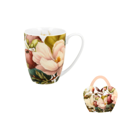 Porcelāna tējas krūze ar magnolijām, 360ml