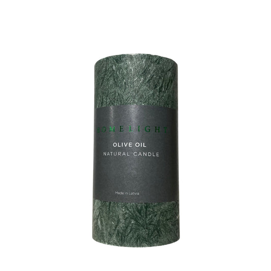 "HOMELIGHT" цилиндрическая свеча с оливковым маслом H15см