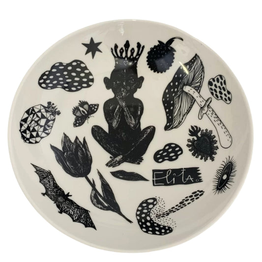 Elita's Patmalniece's porcelain plate - Monkey