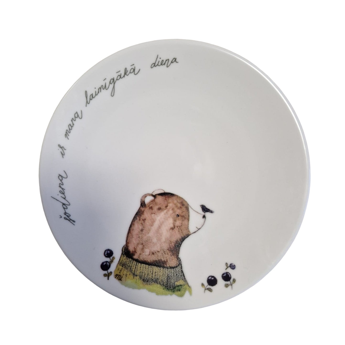 Porcelāna šķīvis - Lācis, D21cm
