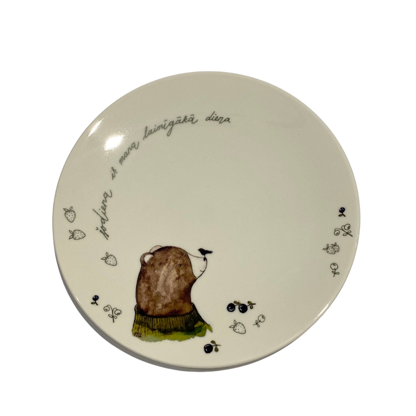 Porcelain plate - Bear, D25cm
