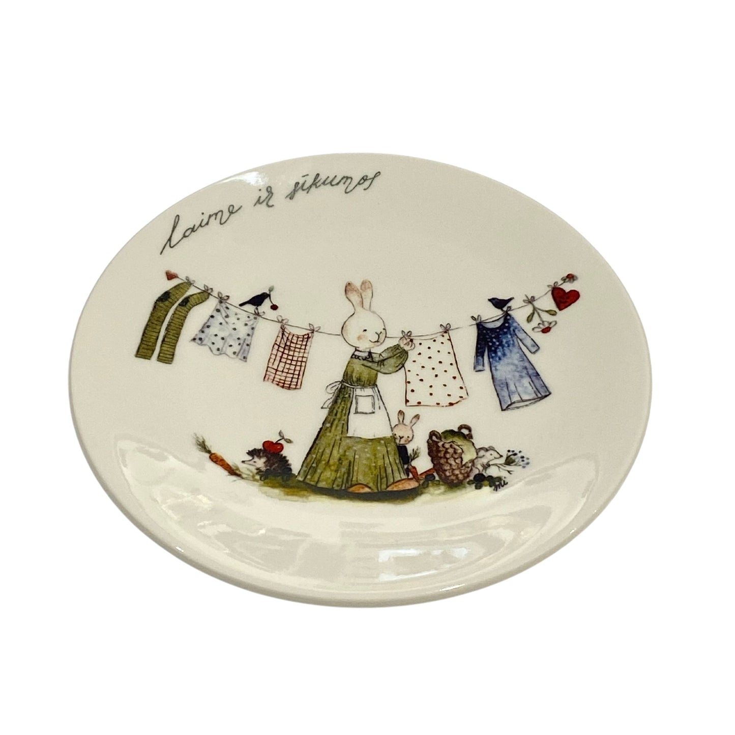 Porcelain plate - Happiness is in the details, D21cm