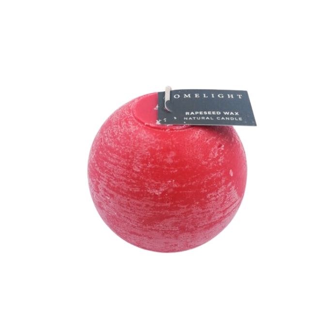 "Homelight" rapeseed candle ball ⌀ 8 cm, red