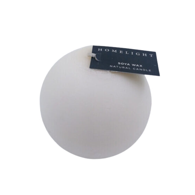"HOMELIGHT" series ECO SOY WAX candle - ball, white