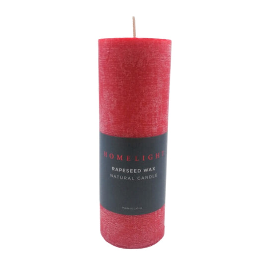 "HOMELIGHT" series RAPŠA WAX candle - cylinder H16cm, red