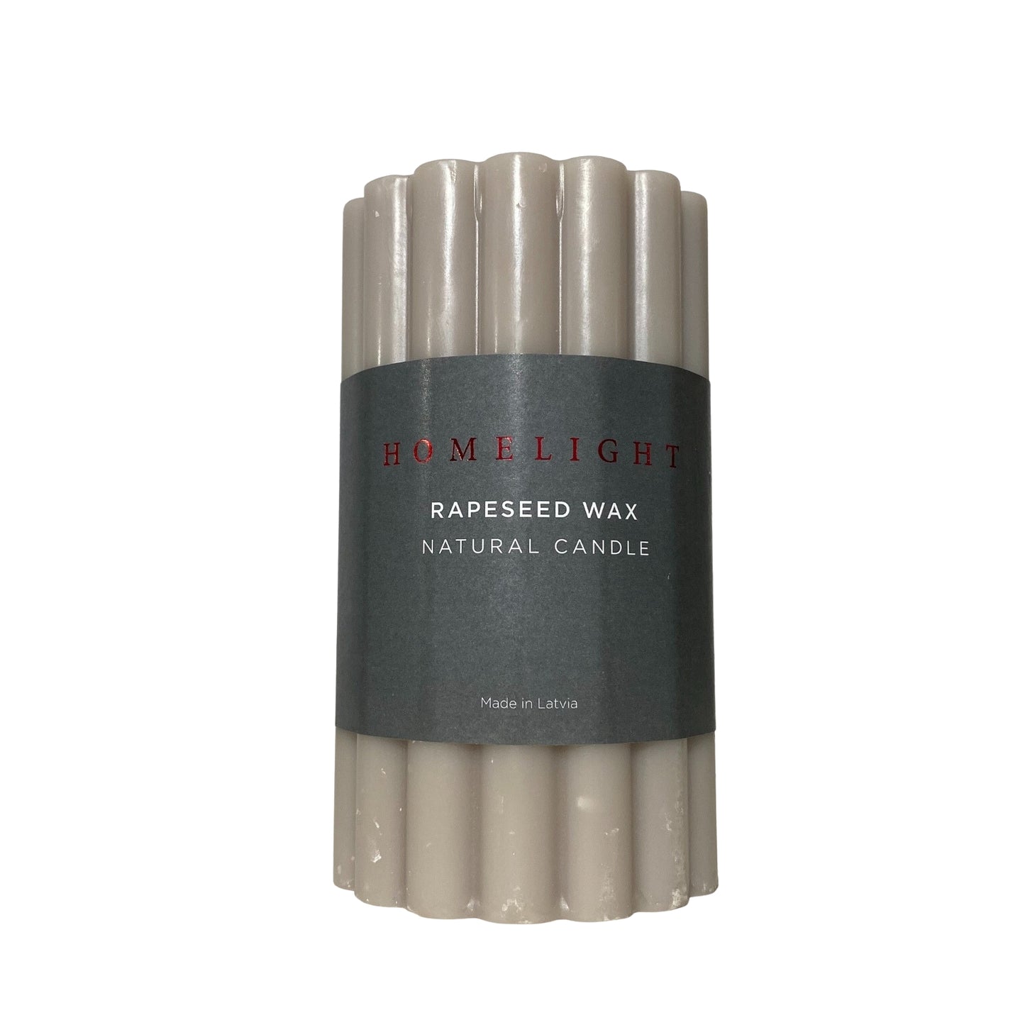 "HOMELIGHT" series RAPSHA WAX candle - cylinder 67 x 120 mm, gray