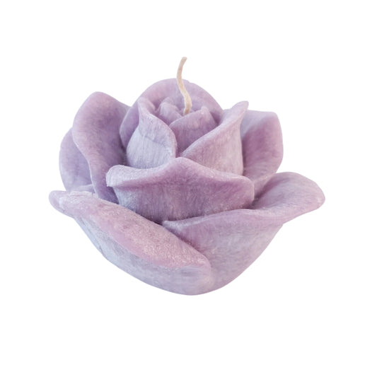 Design candle "Rose", 10x6 cm, light purple