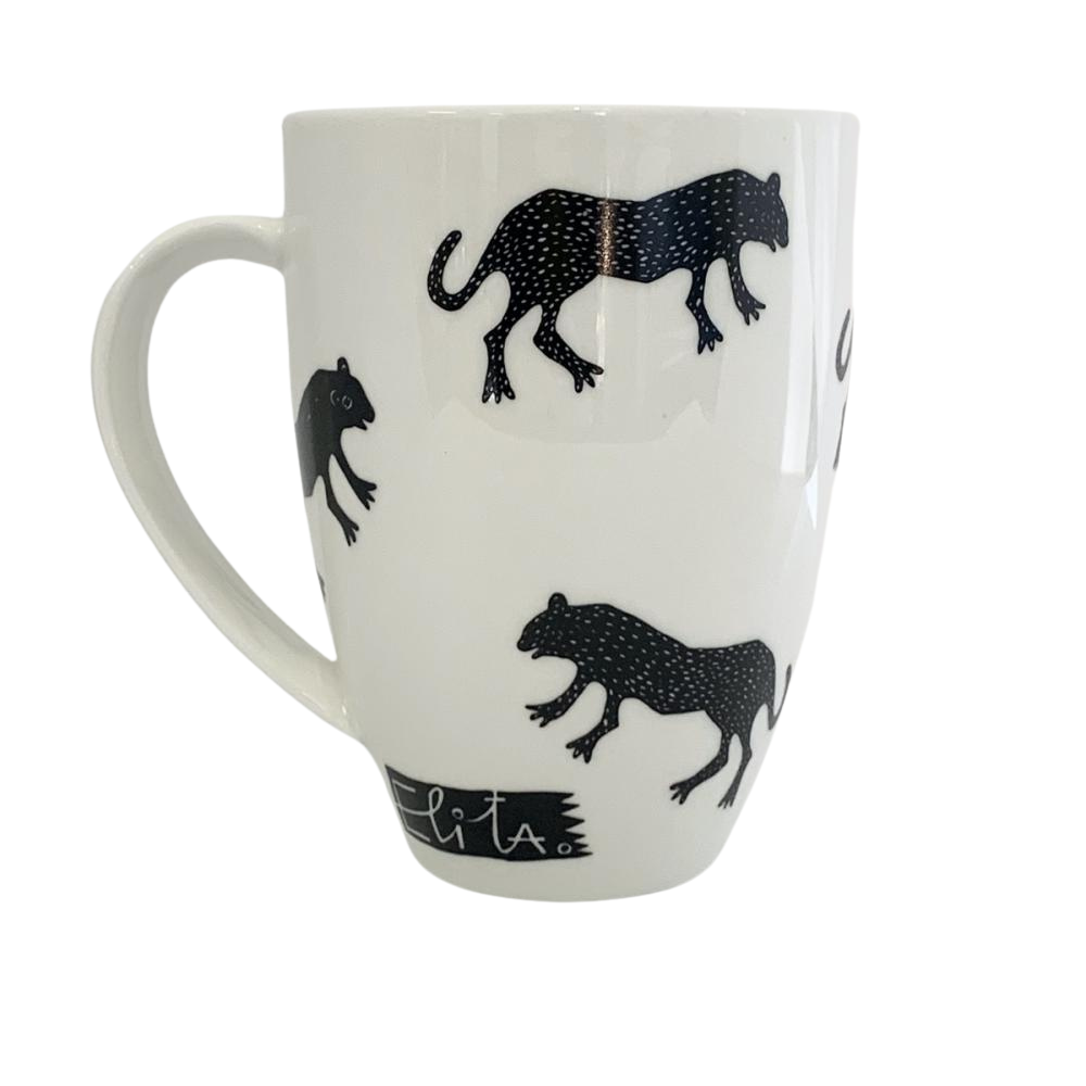Elita's Patmalniece's porcelain mug - Animals, 600ml