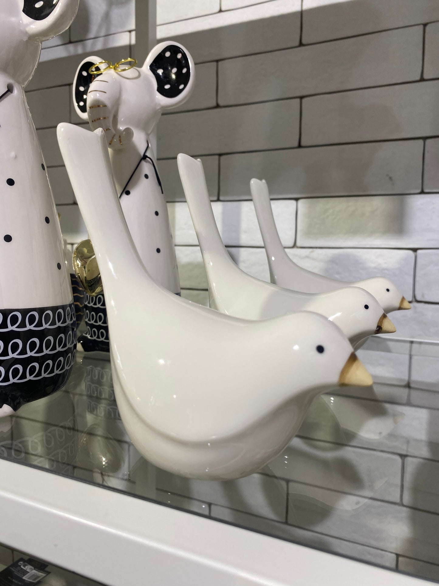 Porcelain decor - birds, 2 types