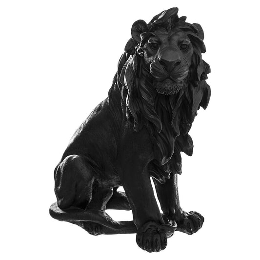 Interior decor - lion, black, H31cm