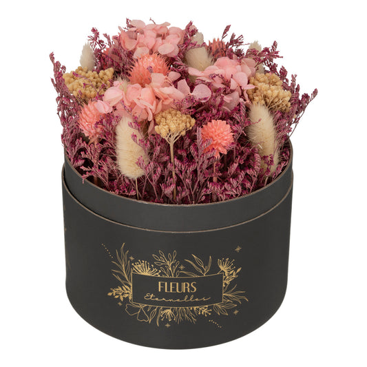  Composition of dry flowers in a gift box, H16cm