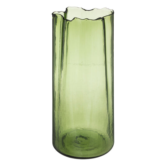 Glass flower vase - Ripple, H32cm