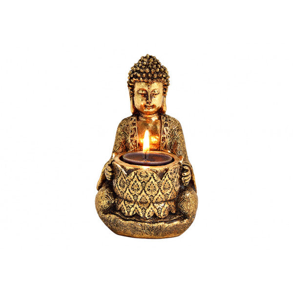 Candlestick - mini buddha, H14cm