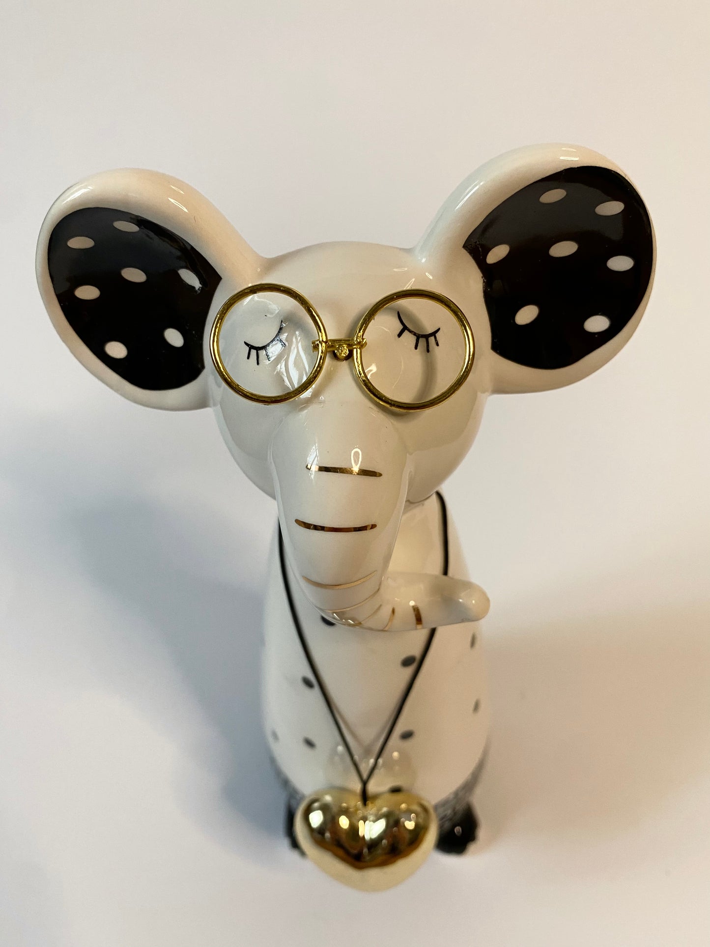 Dekoratīvā figūra - Zilonis ar brillēm, H23cm