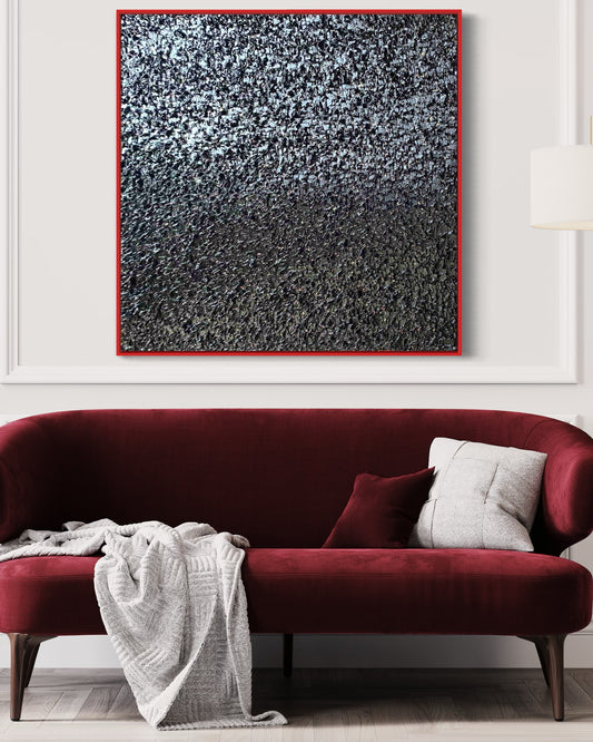 "Red line" - картина маслом, 120х120см