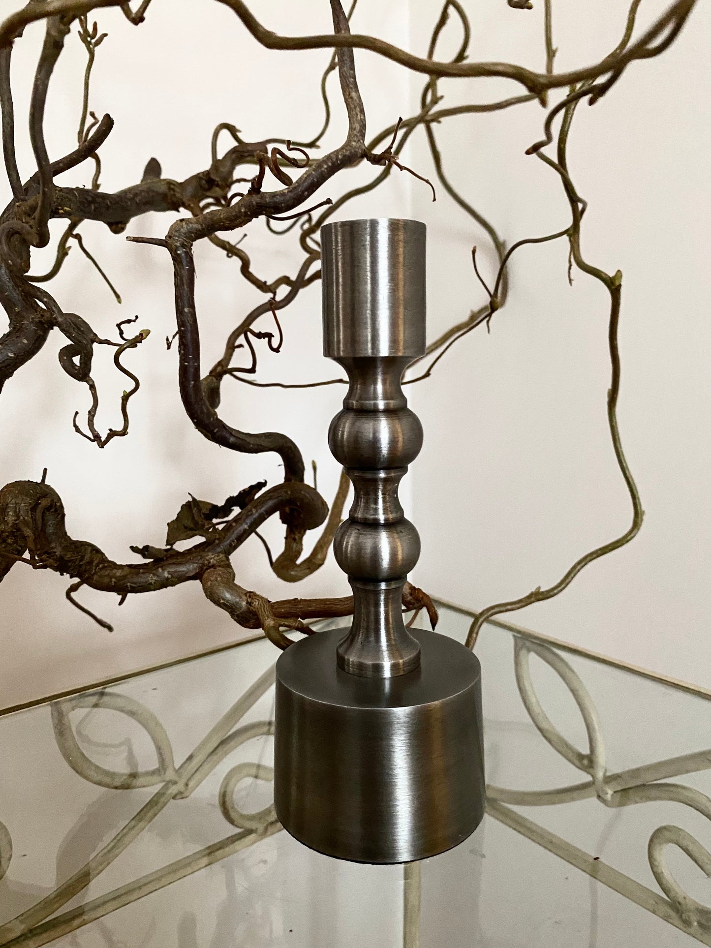  Silver candlestick, H17cm