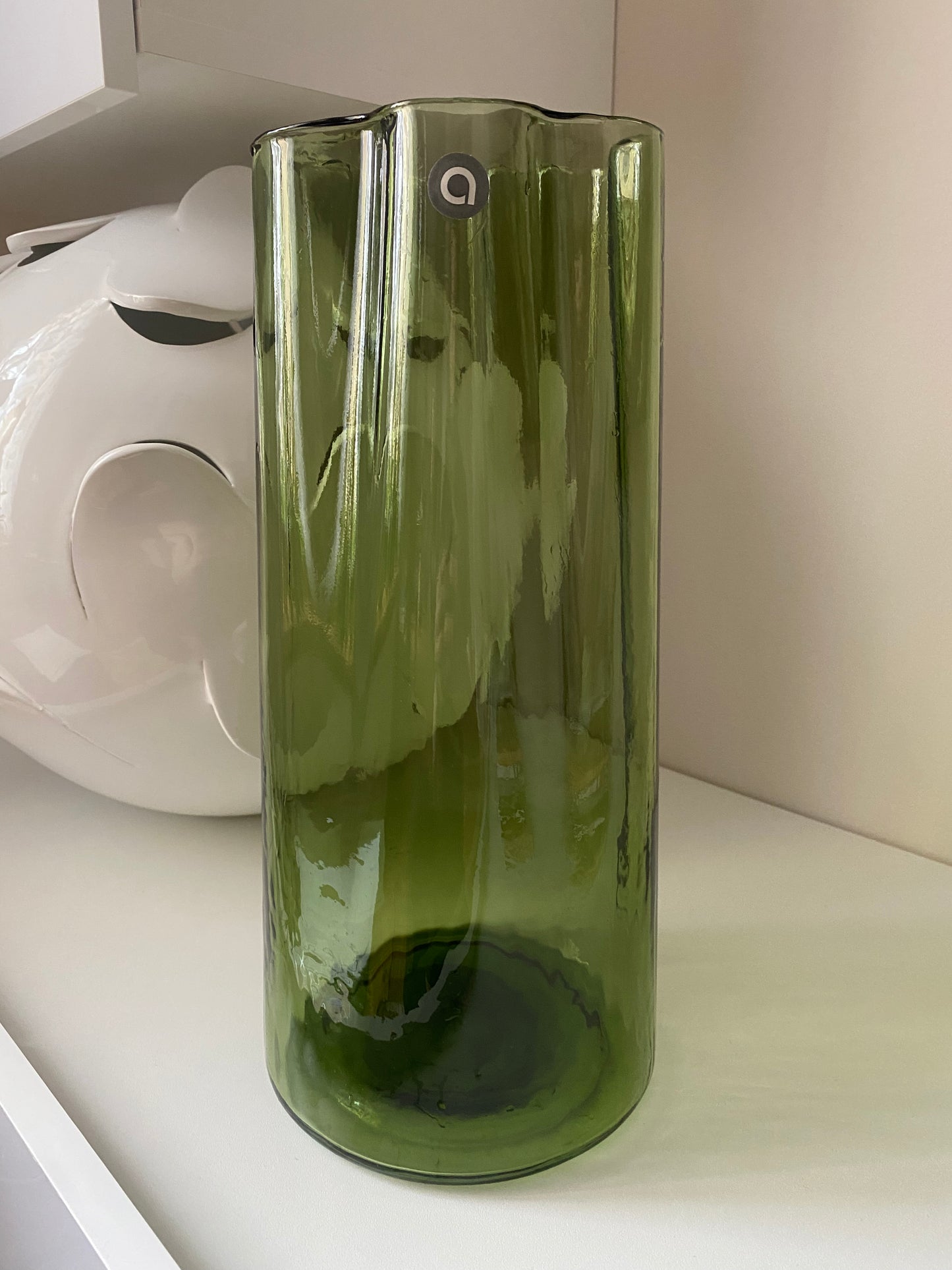 Стеклянная ваза для цветов - Ripple, H32см