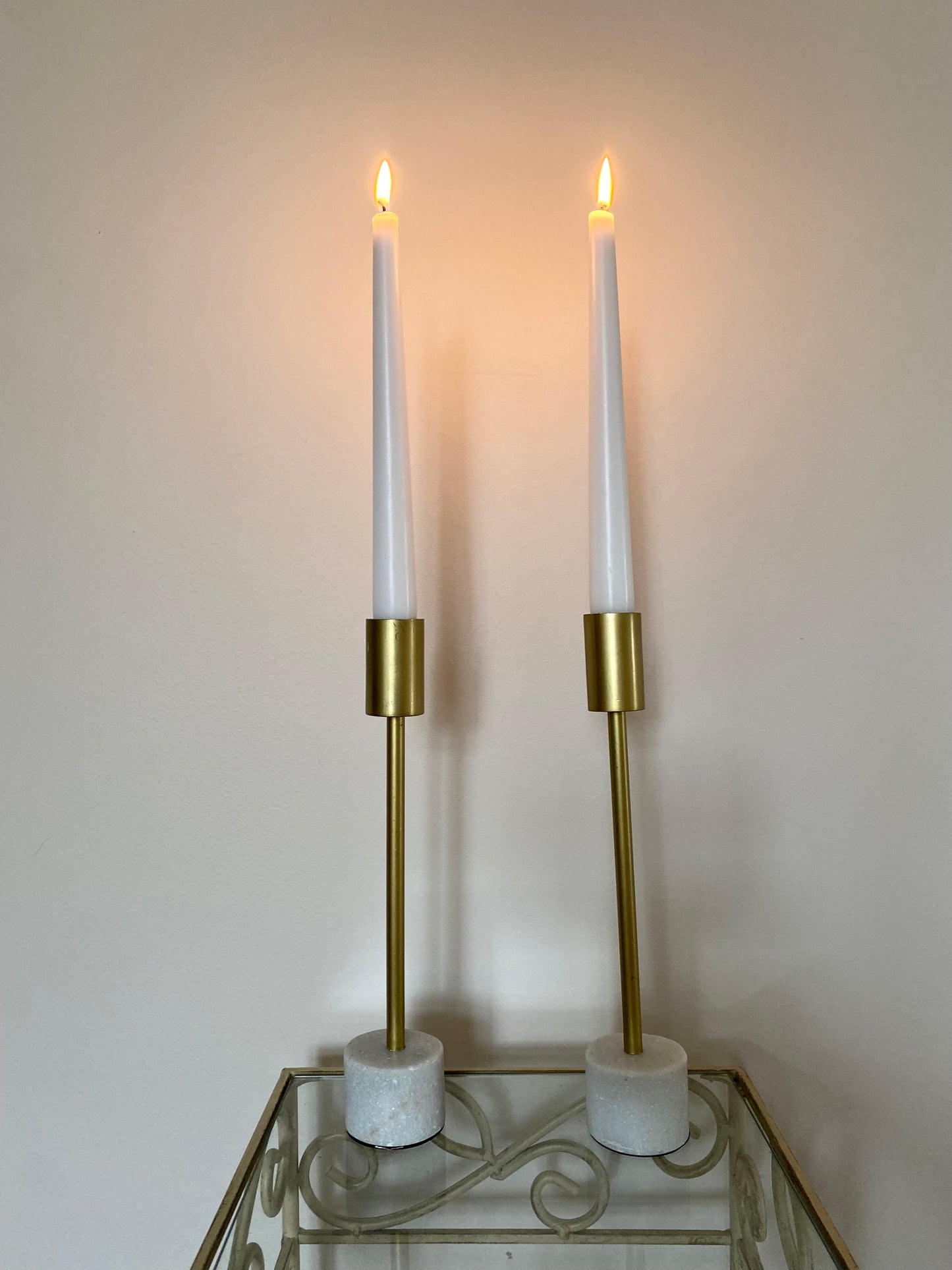 Marble candlestick, H27cm