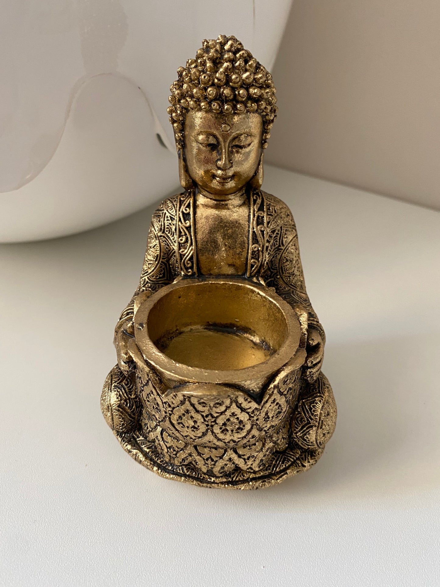 Candlestick - mini buddha, H14cm