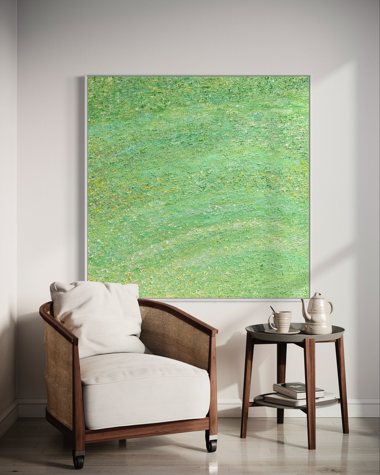 "Turquoise lagoon" - eļļas glezna, 120x120cm