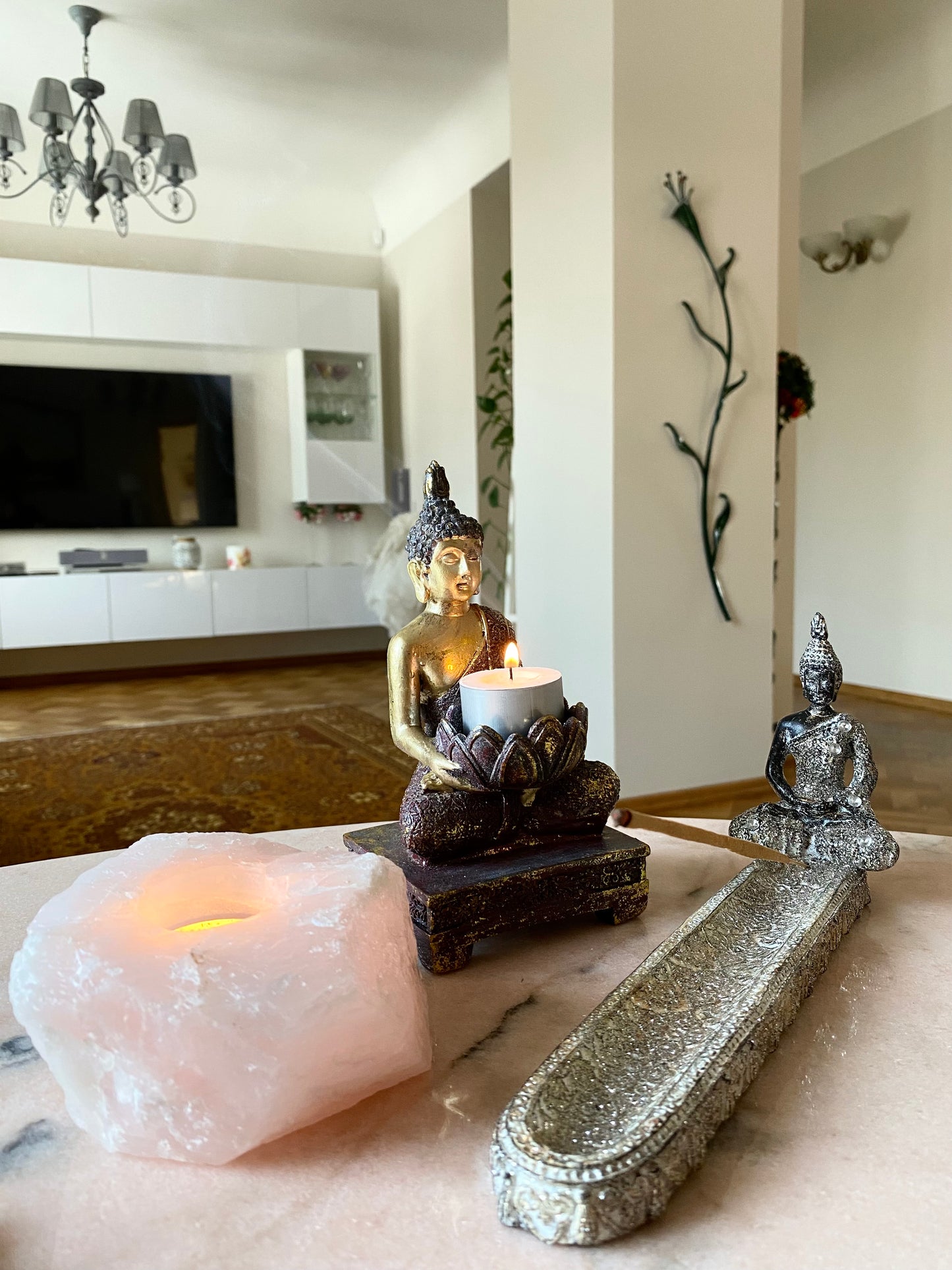 Buddha candlestick, H18cm