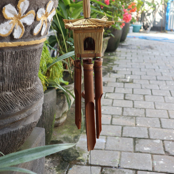 Bird house/wind chimes - Bali, H49cm